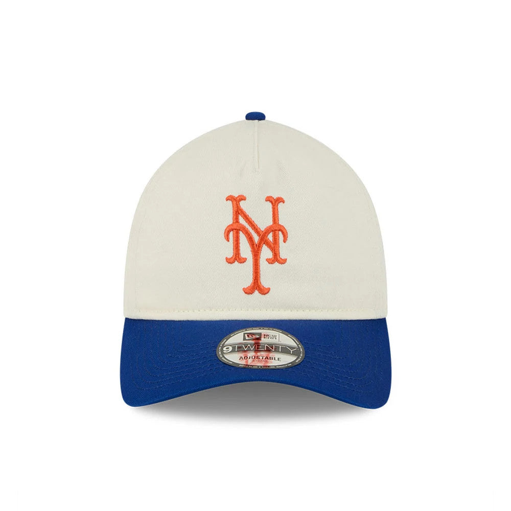 Pictured is this MLB Chrome New York Mets 9TWENTY A-Frame cap in white. 3