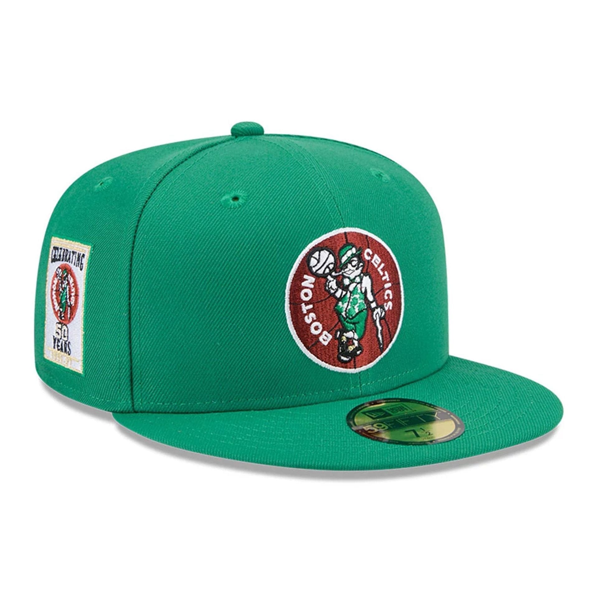 Pictured is this NBA Hardwood Classic Boston Celtics 59FIFTY Fitted cap in green. 1