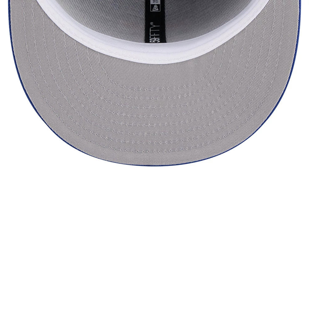 Pictured is this NBA Hardwood Classic Philadelphia 76ers 59FIFTY Fitted cap in blue. 2