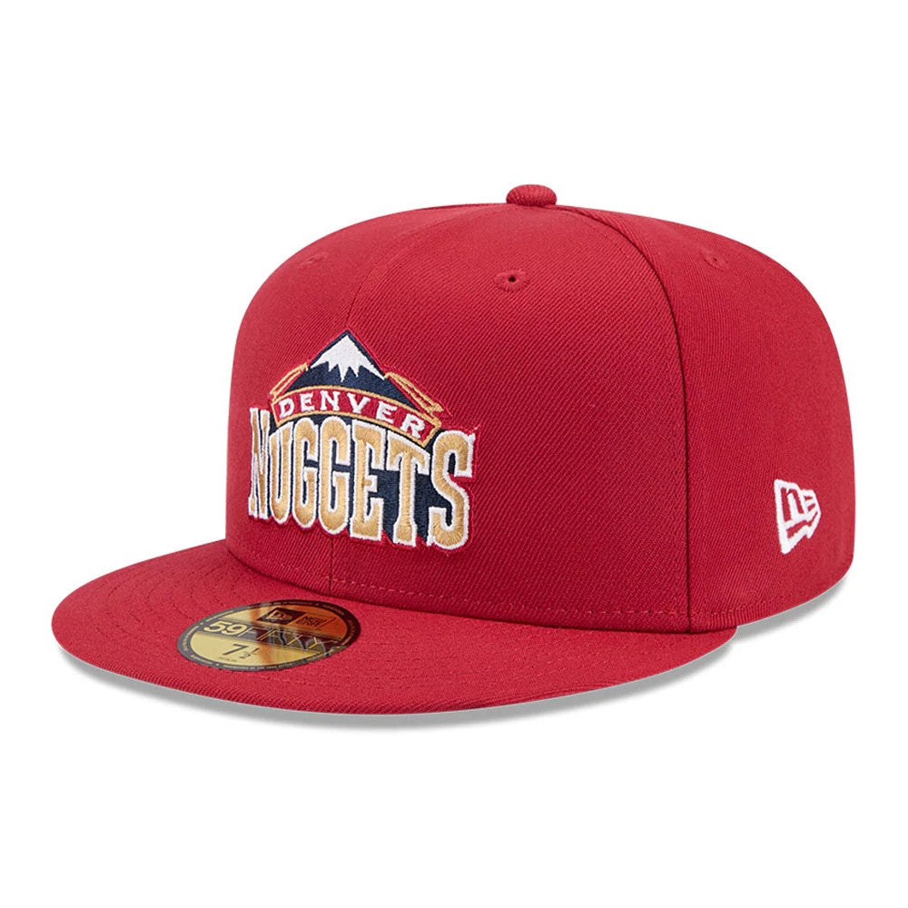 Pictured is this NBA Hardwood Classic Denver Nuggets 59FIFTY Fitted cap in dark red. 4