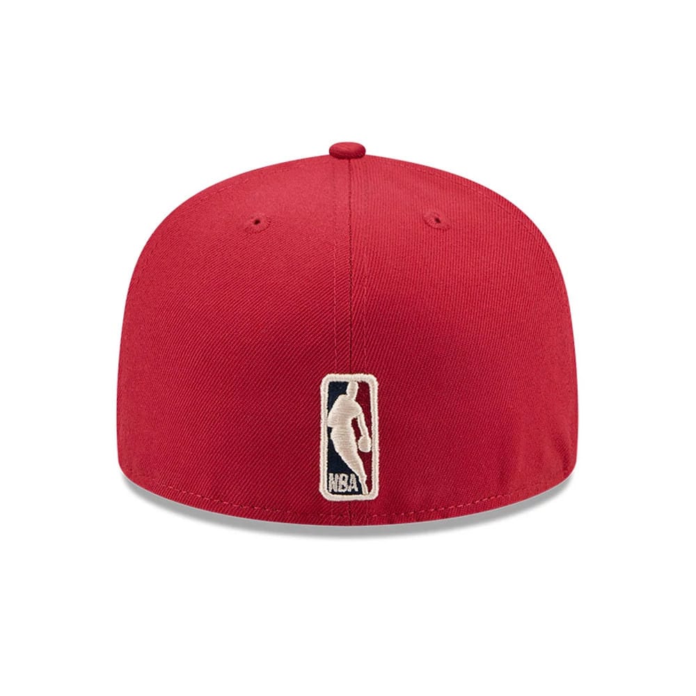 Pictured is this NBA Hardwood Classic Denver Nuggets 59FIFTY Fitted cap in dark red. 7