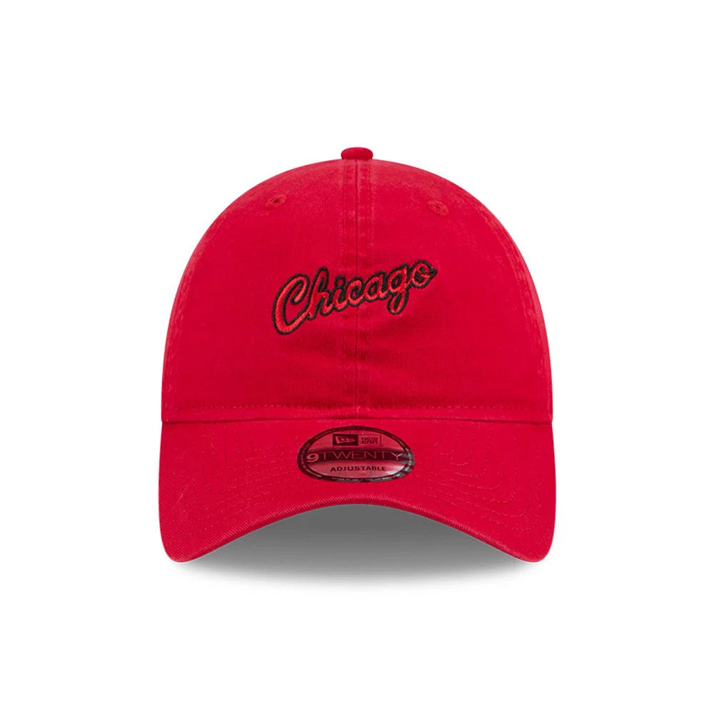 Pictured is this NBA Hardwood Classic Chicago Bulls 9TWENTY cap in red. 2