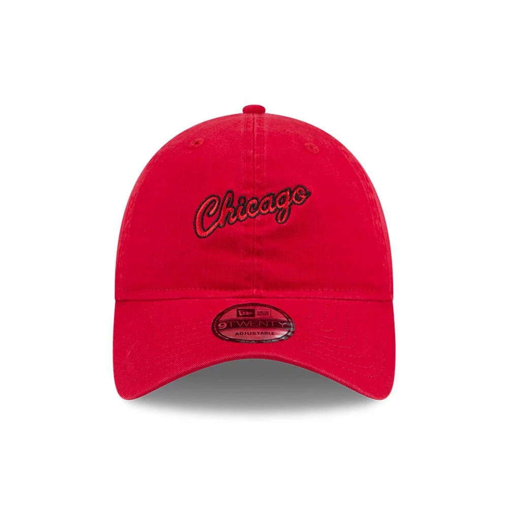 Pictured is this NBA Hardwood Classic Chicago Bulls 9TWENTY cap in red. 2