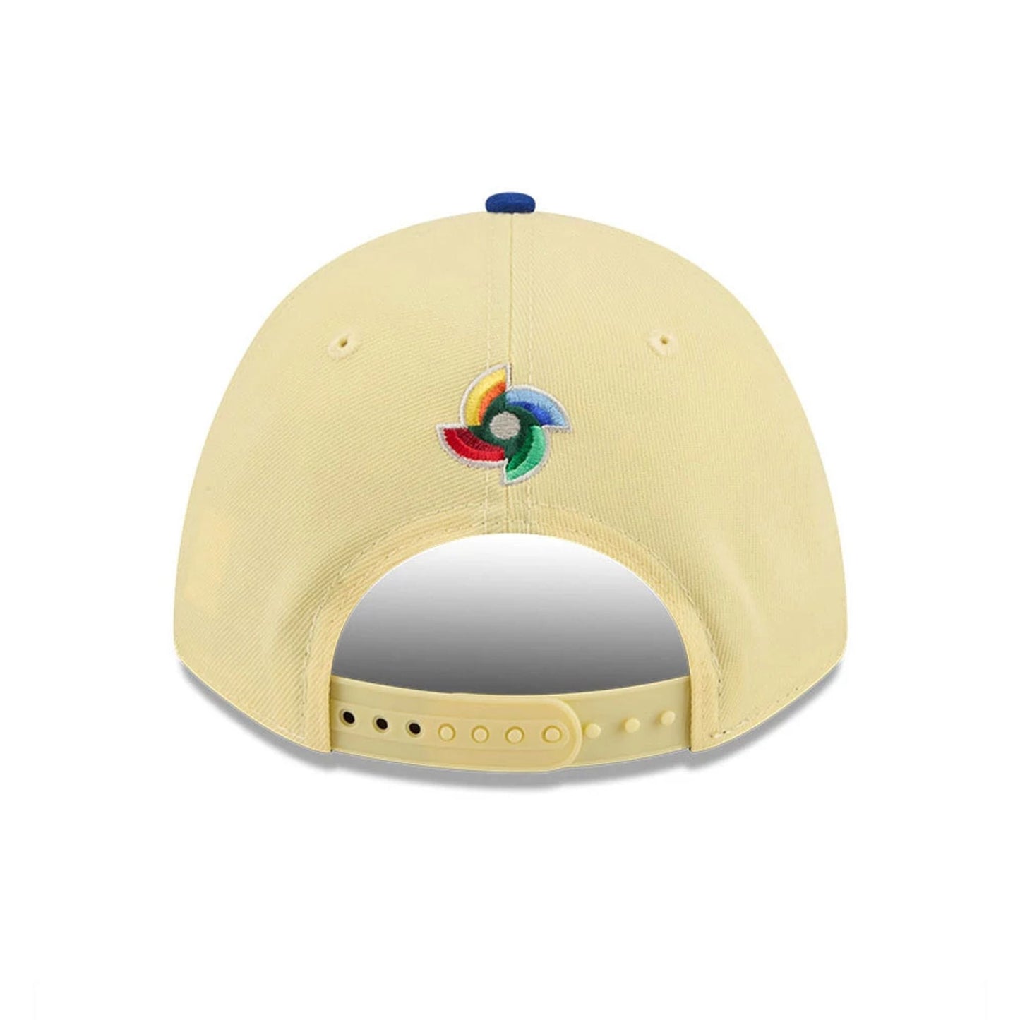 Pictured is this World Baseball Classic Latin Embroidery Venezuela 9FORTY M-Crown A-Frame cap in yellow. 5