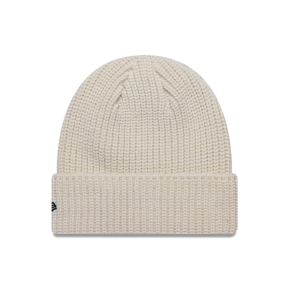 This is a Newcastle United FC Ribbed Light Beige Cuff knit Beanie Hat 2