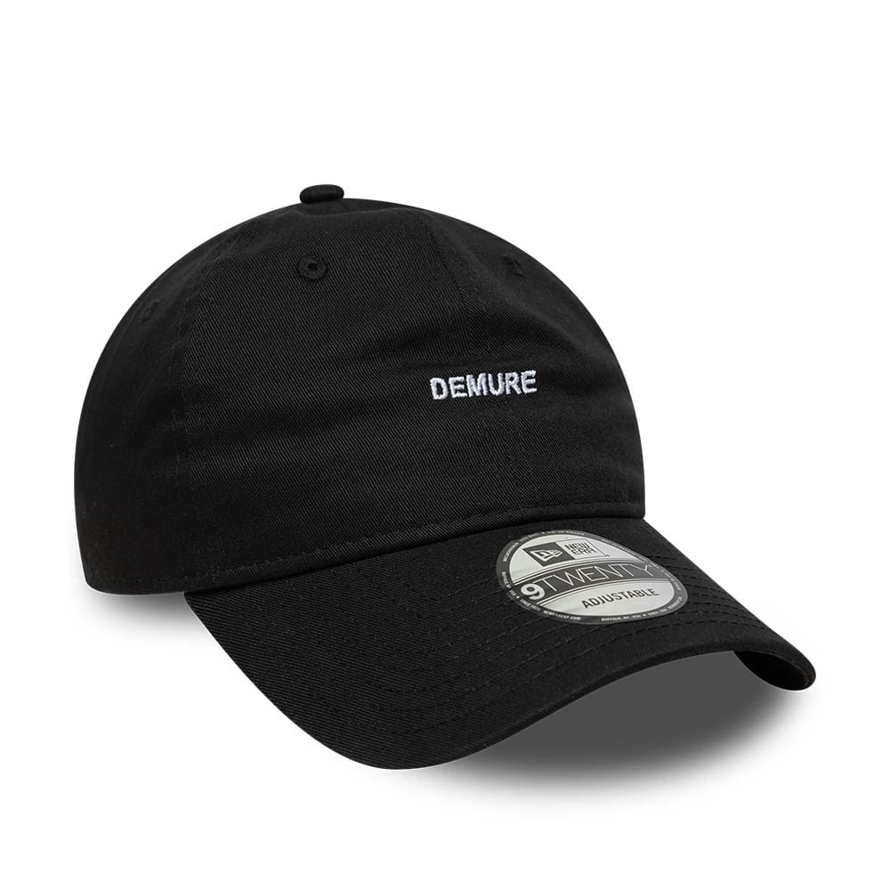 This is a New Era Slogan Demure Black 9TWENTY Adjustable Cap 3