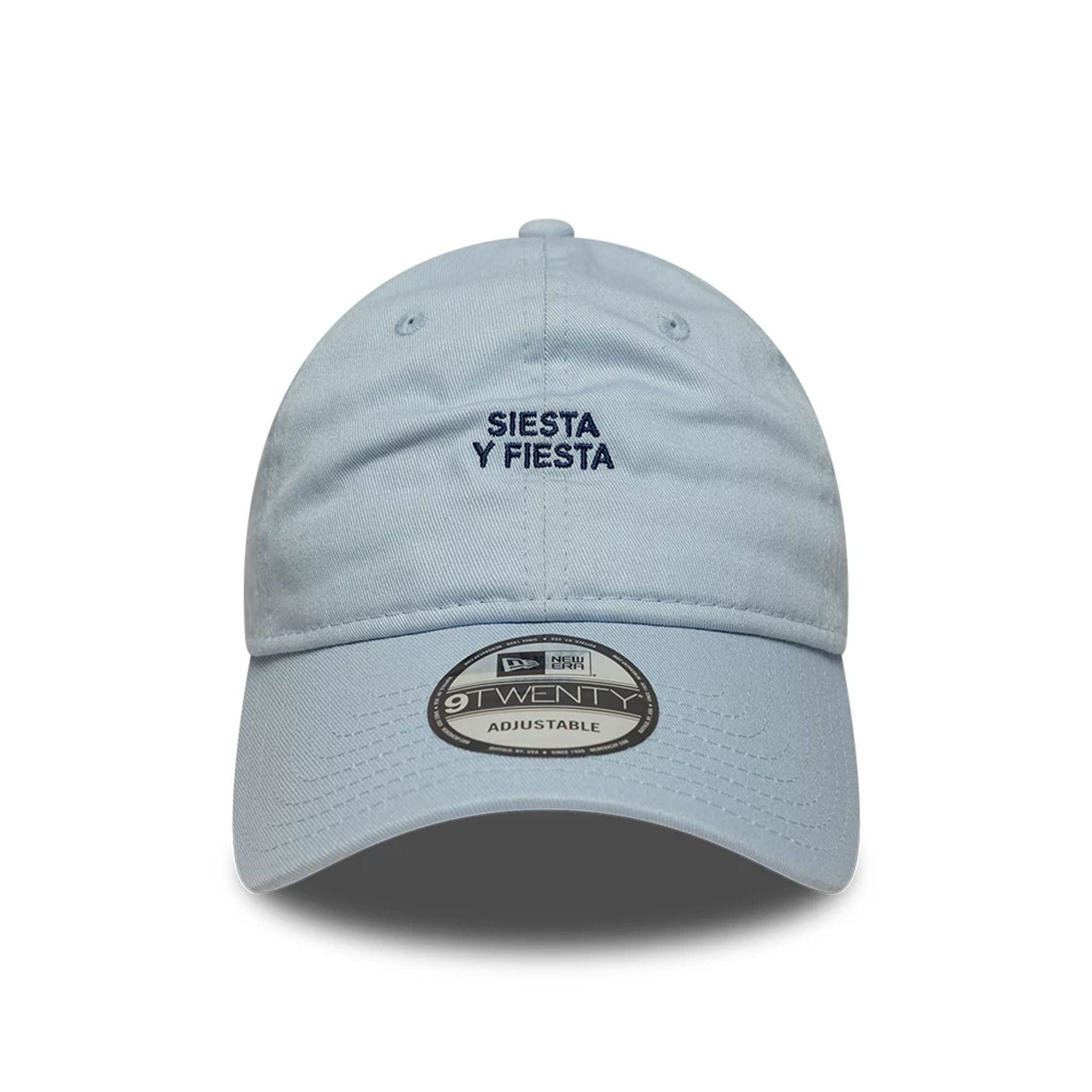 This is a New Era Slogan Siesta Y Fiesta Pastel Blue 9TWENTY Adjustable Cap 2