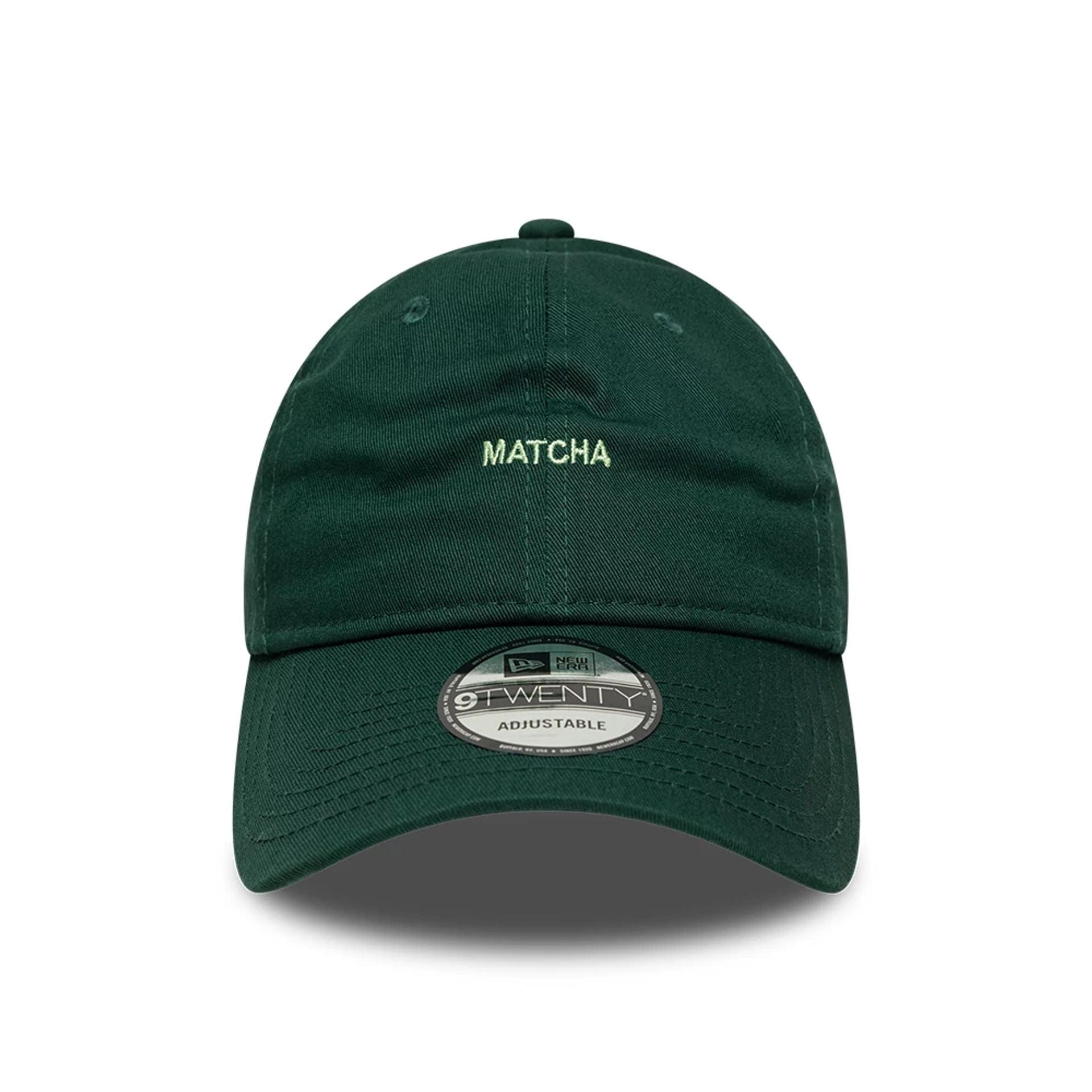 This is a New Era Slogan Matcha Dark Green 9TWENTY Adjustable Cap 2