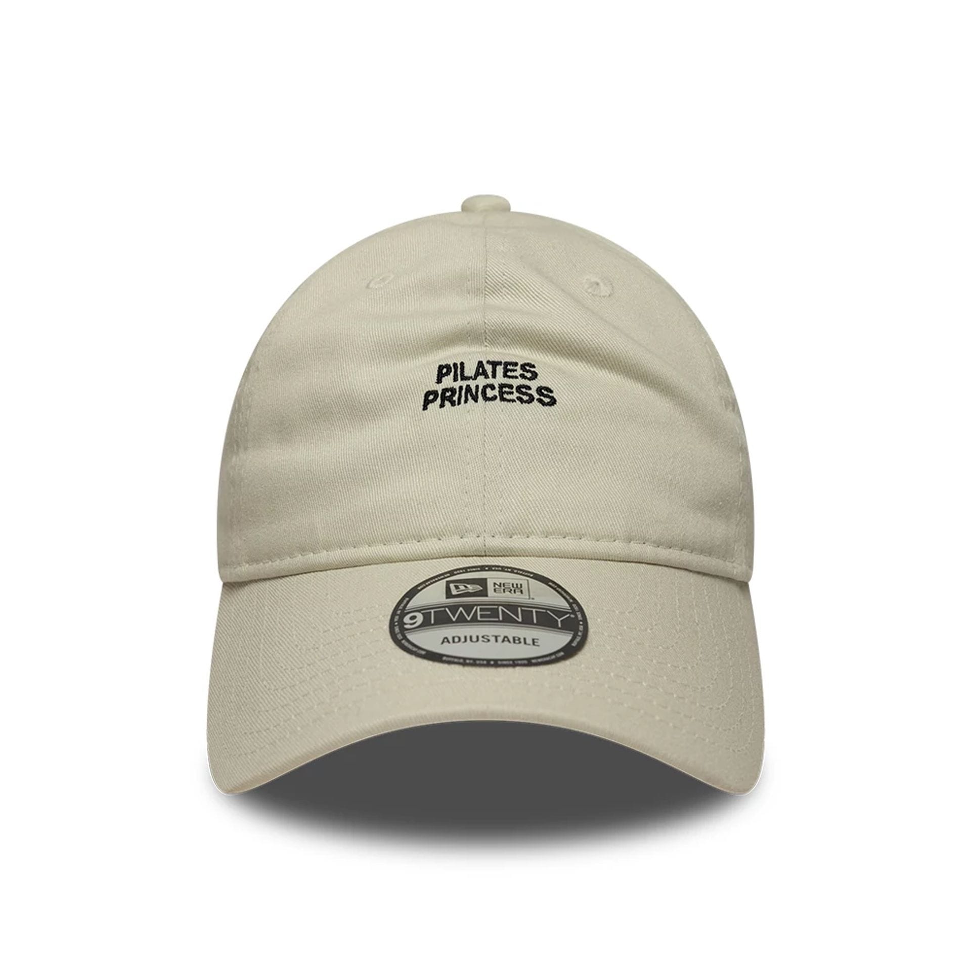 This is a New Era Slogan Pilates Princess Light Beige 9TWENTY Adjustable Cap 2