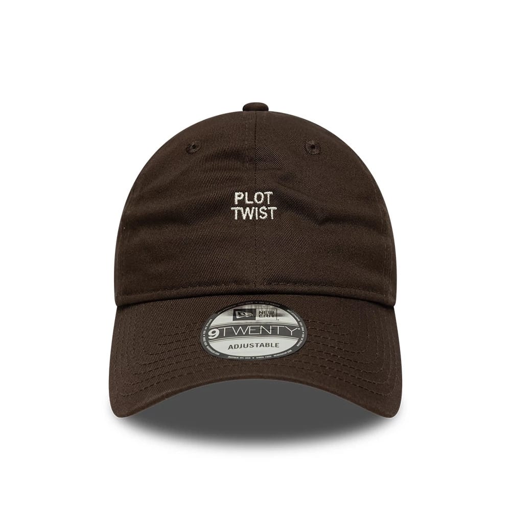 This is a New Era Slogan Plot Twist Dark Brown 9TWENTY Adjustable Cap 2