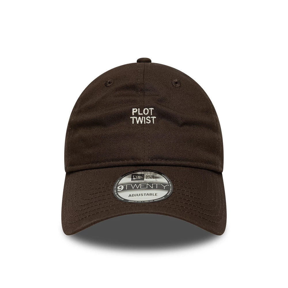 This is a New Era Slogan Plot Twist Dark Brown 9TWENTY Adjustable Cap 2
