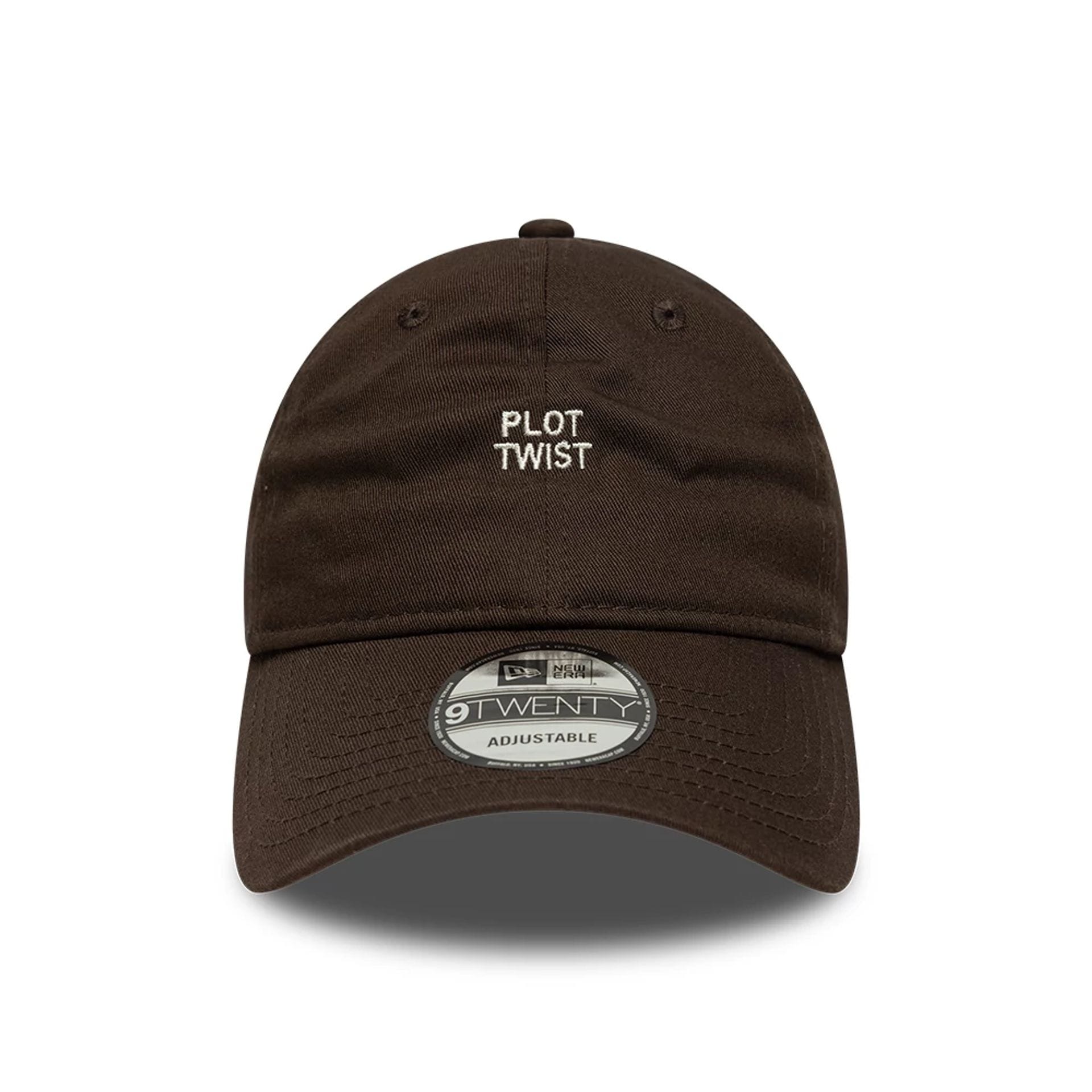 This is a New Era Slogan Plot Twist Dark Brown 9TWENTY Adjustable Cap 2