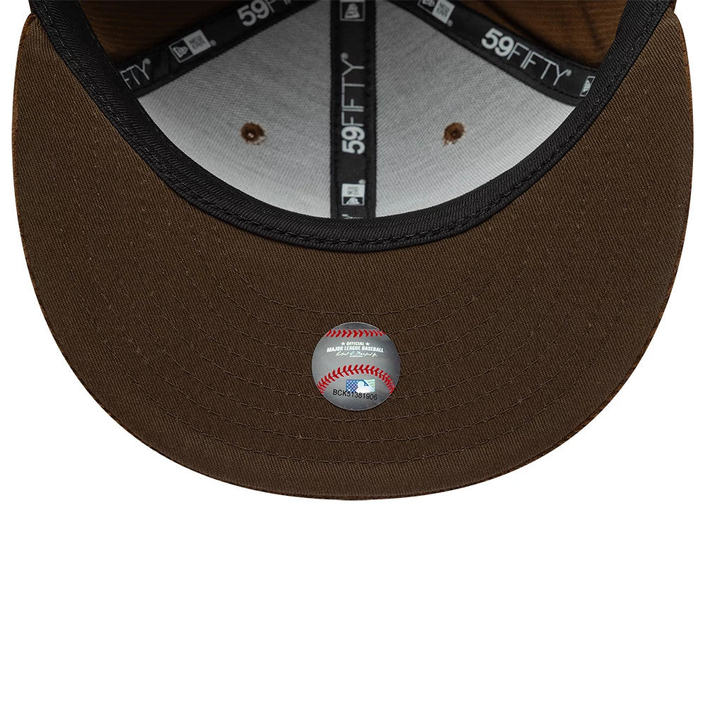 This is a Atlanta Braves MLB Cord Dark Brown 59FIFTY Fitted Cap 7