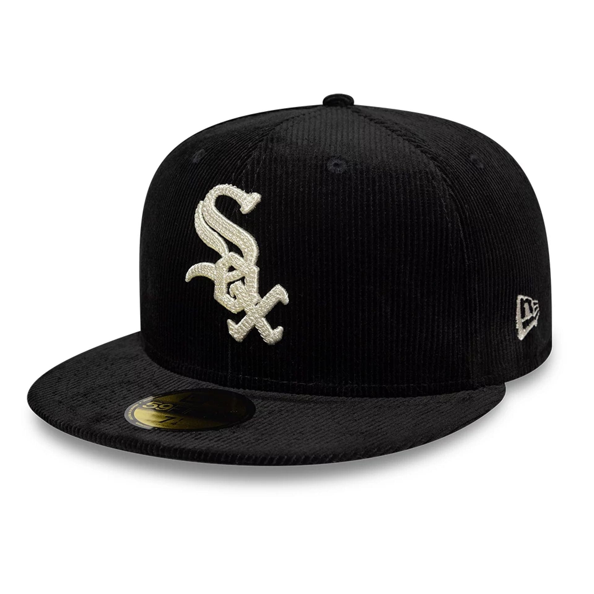 This is a Chicago White Sox MLB Cord Black 59FIFTY Fitted Cap 1