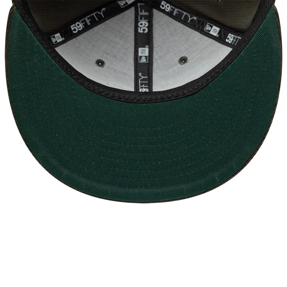 This is a New Era Cord Dark Green 59FIFTY Fitted Cap 2
