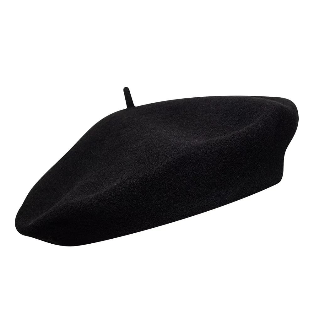 This is a Womens New Era Wool Black Beret 3