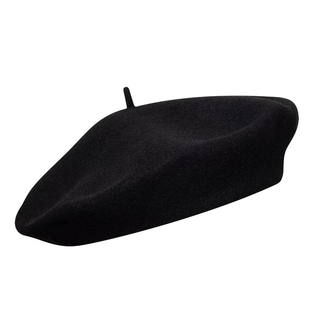 This is a Womens New Era Wool Black Beret 3
