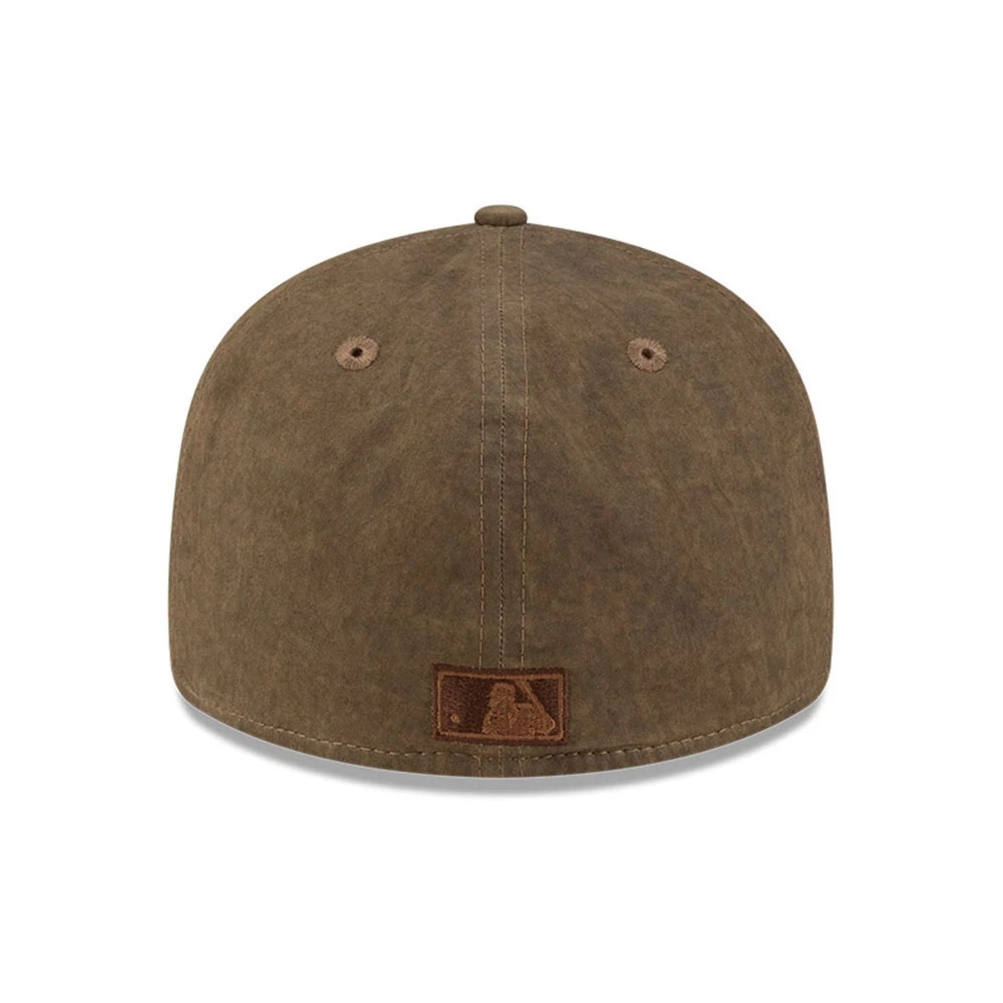 Pictured is this MLB Utility Linen San Francisco Giants Retro Crown 59FIFTY Fitted cap in open brown. 7