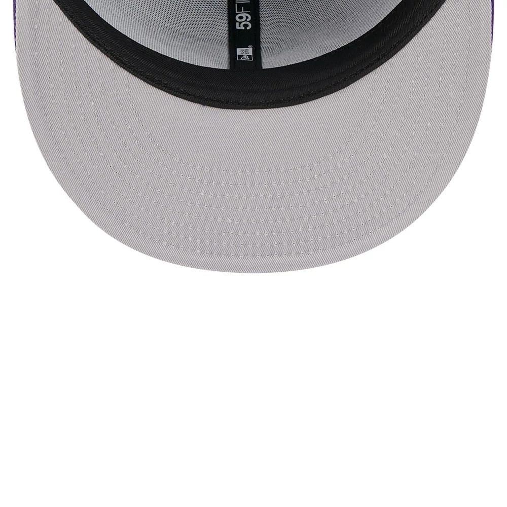 Pictured is this NBA All Star Game 2026 LA Lakers 59FIFTY Fitted cap in purple. 2