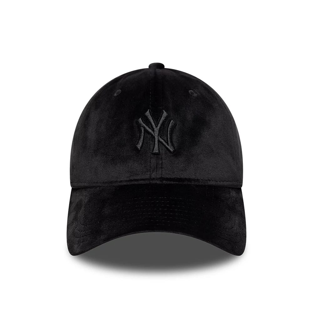 This is a New York Yankees MLB Velour Black 9TWENTY Bow Back Adjustable Cap 3