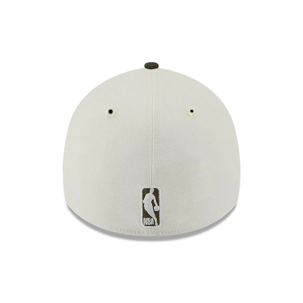 Pictured is this NBA Chicago Bulls 39THIRTY A-Frame Stretch Fit cap in Cream 7