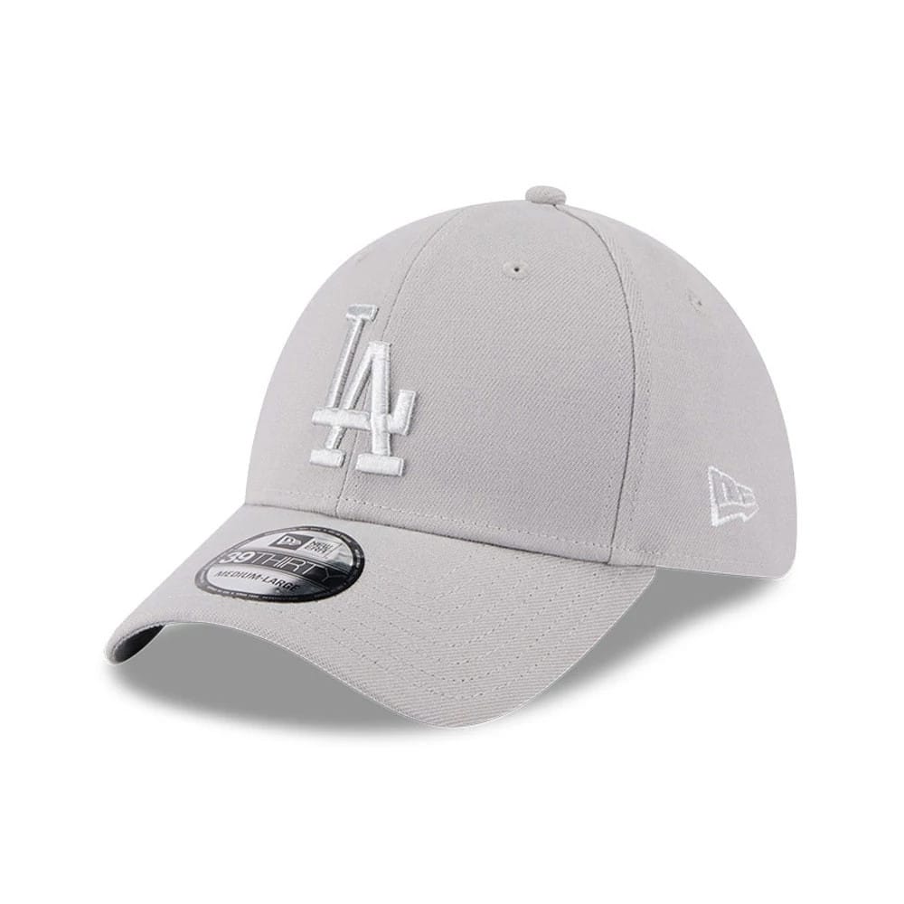 Pictured is this MLB Metallic LA Dodgers 39THIRTY Stretch Fit cap in grey. 1