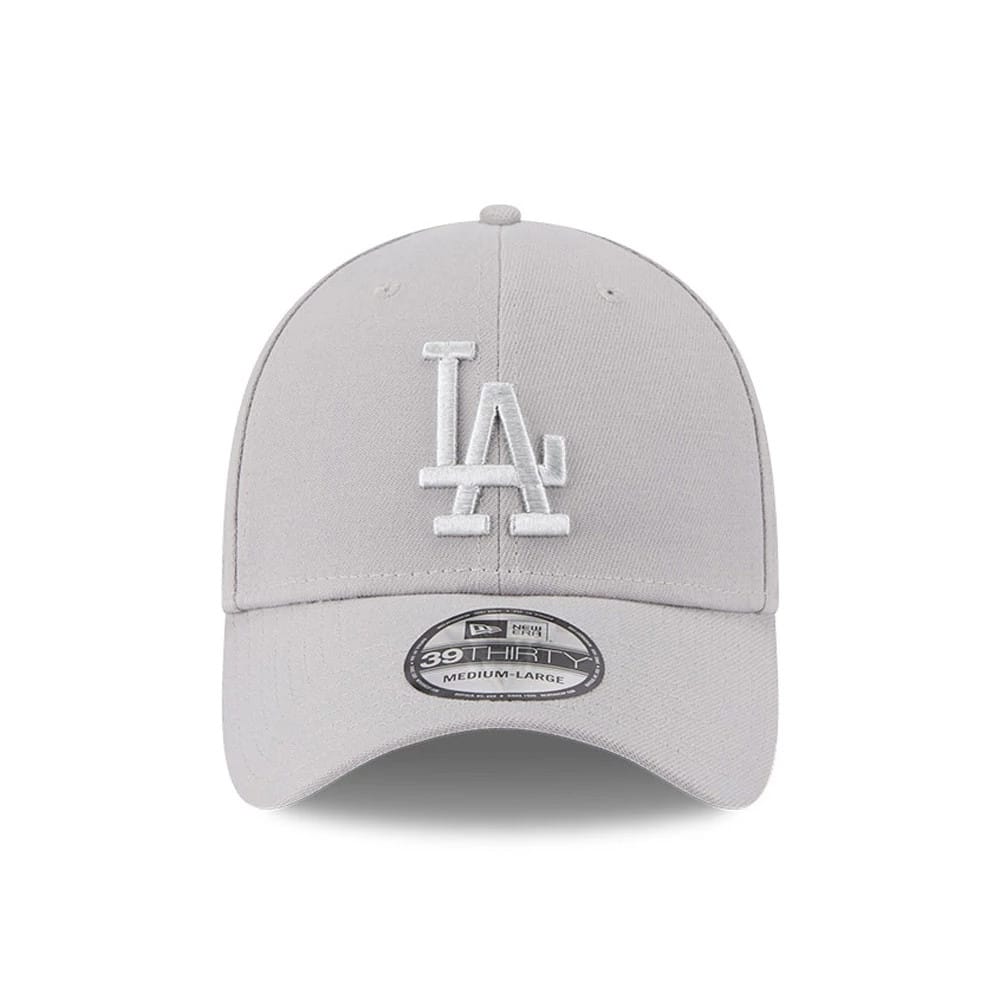 Pictured is this MLB Metallic LA Dodgers 39THIRTY Stretch Fit cap in grey. 2