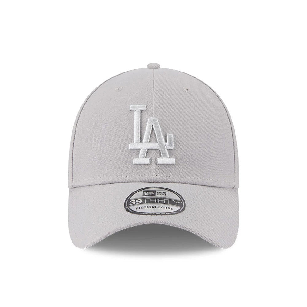 Pictured is this MLB Metallic LA Dodgers 39THIRTY Stretch Fit cap in grey. 2