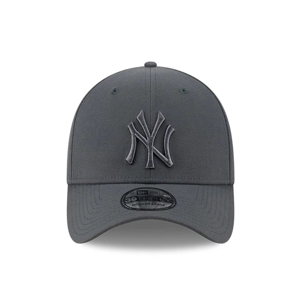 Pictured is this MLB Steel New York Yankees 39THIRTY Stretch Fit cap in charcoal. 2