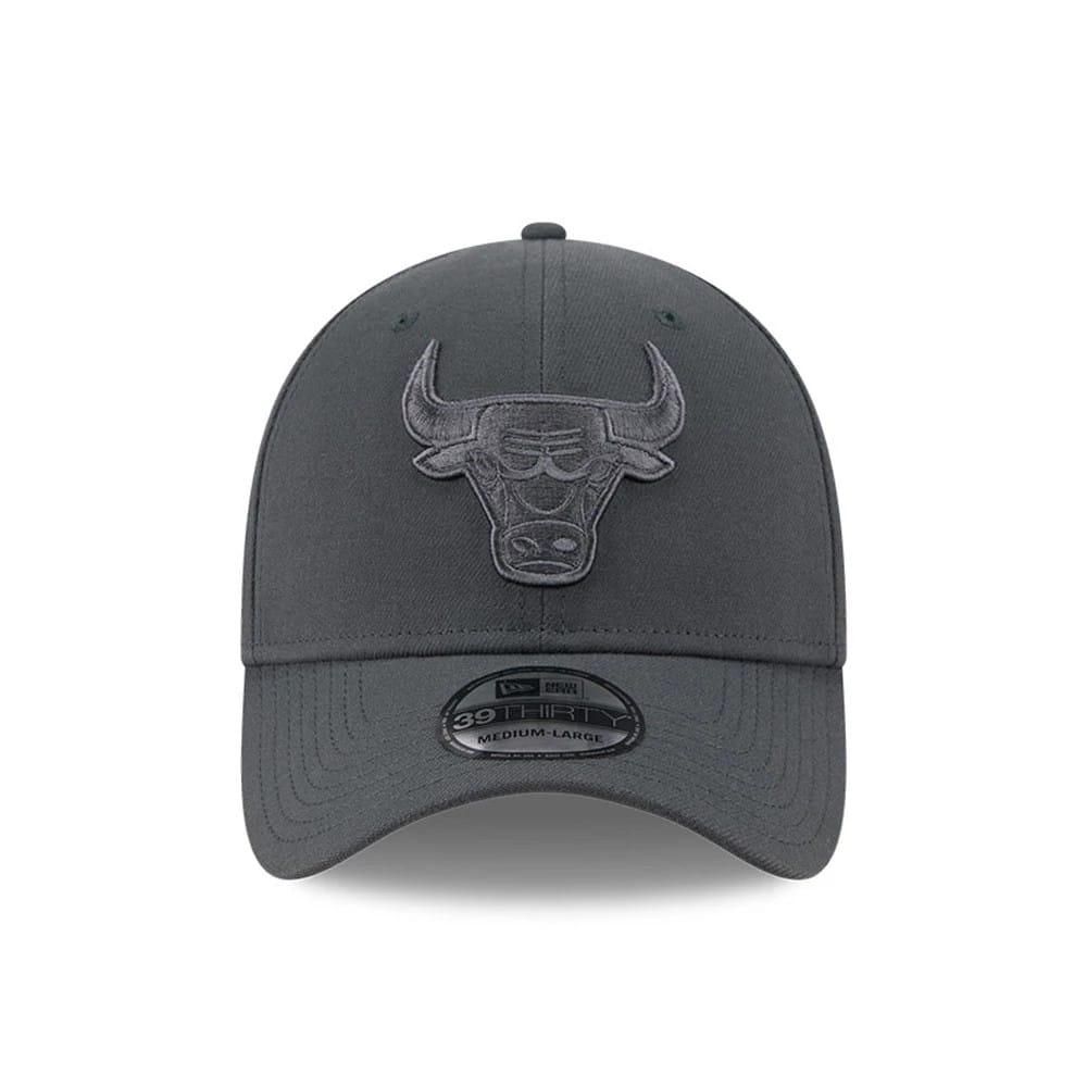 Pictured is this NBA Steel Chicago Bulls 39THIRTY Stretch Fit cap in charcoal. 2