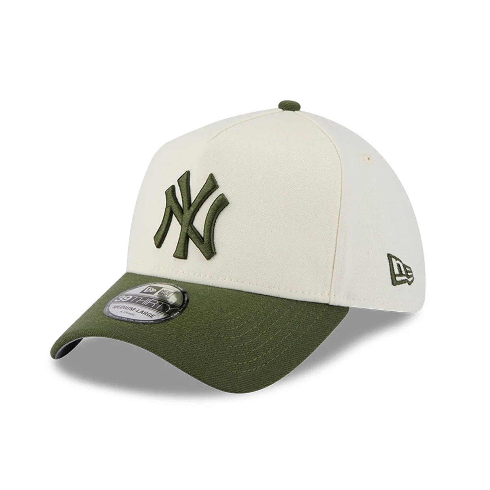 Pictured is this MLB Chrome New York Yankees 39THIRTY A-Frame Stretch Fit cap in Dark Green. 1