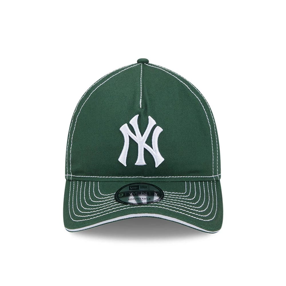 Pictured is this MLB Contrast New York Yankees 9TWENTY A-Frame cap in dark green. 2