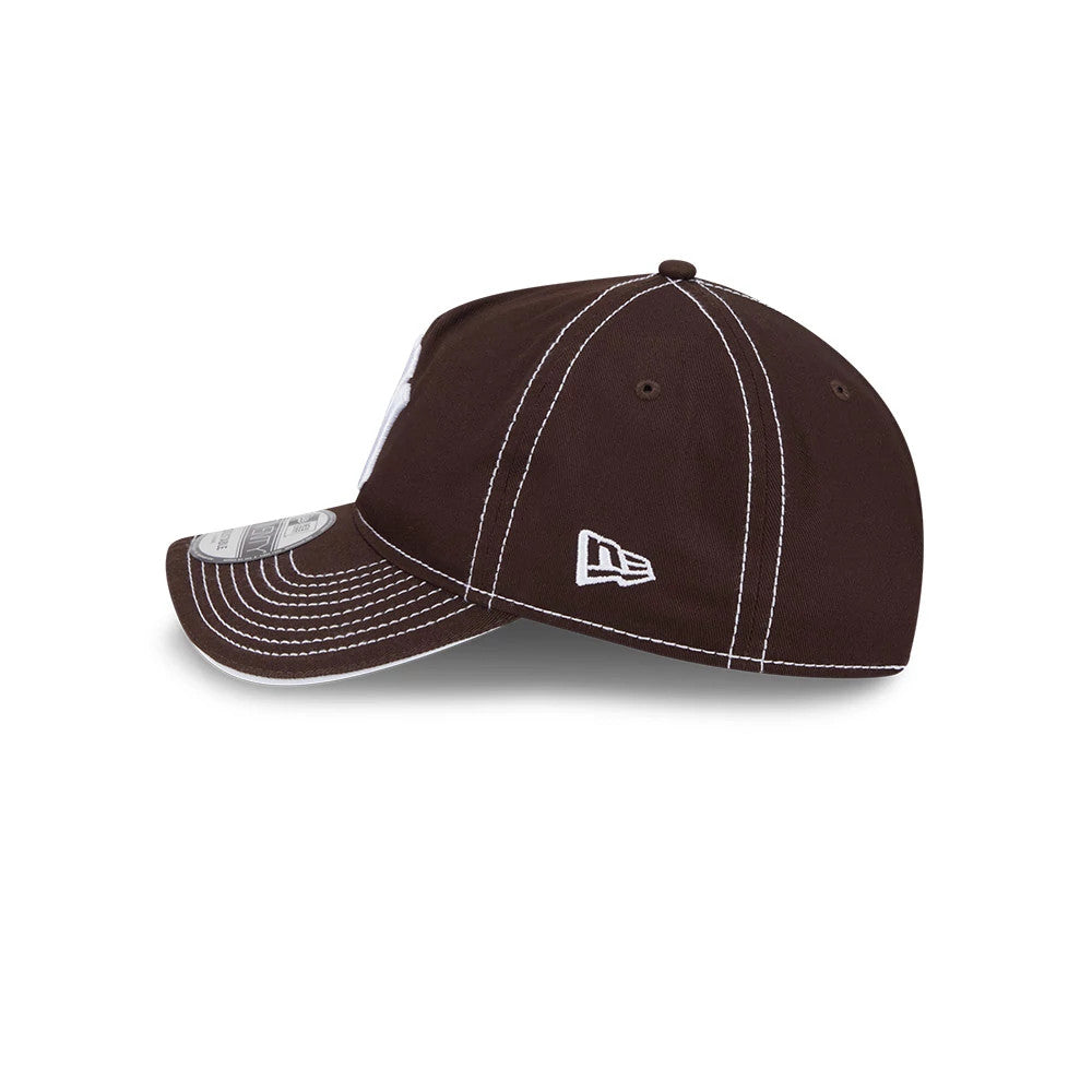 Pictured is this MLB Contrast New York Yankees 9TWENTY A-Frame cap in dark brown. 4