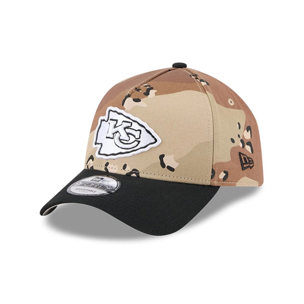 Pictured is this NFL Desert 2 Tone Kansas City Chiefs 9FORTY A-Frame cap in beige. 1