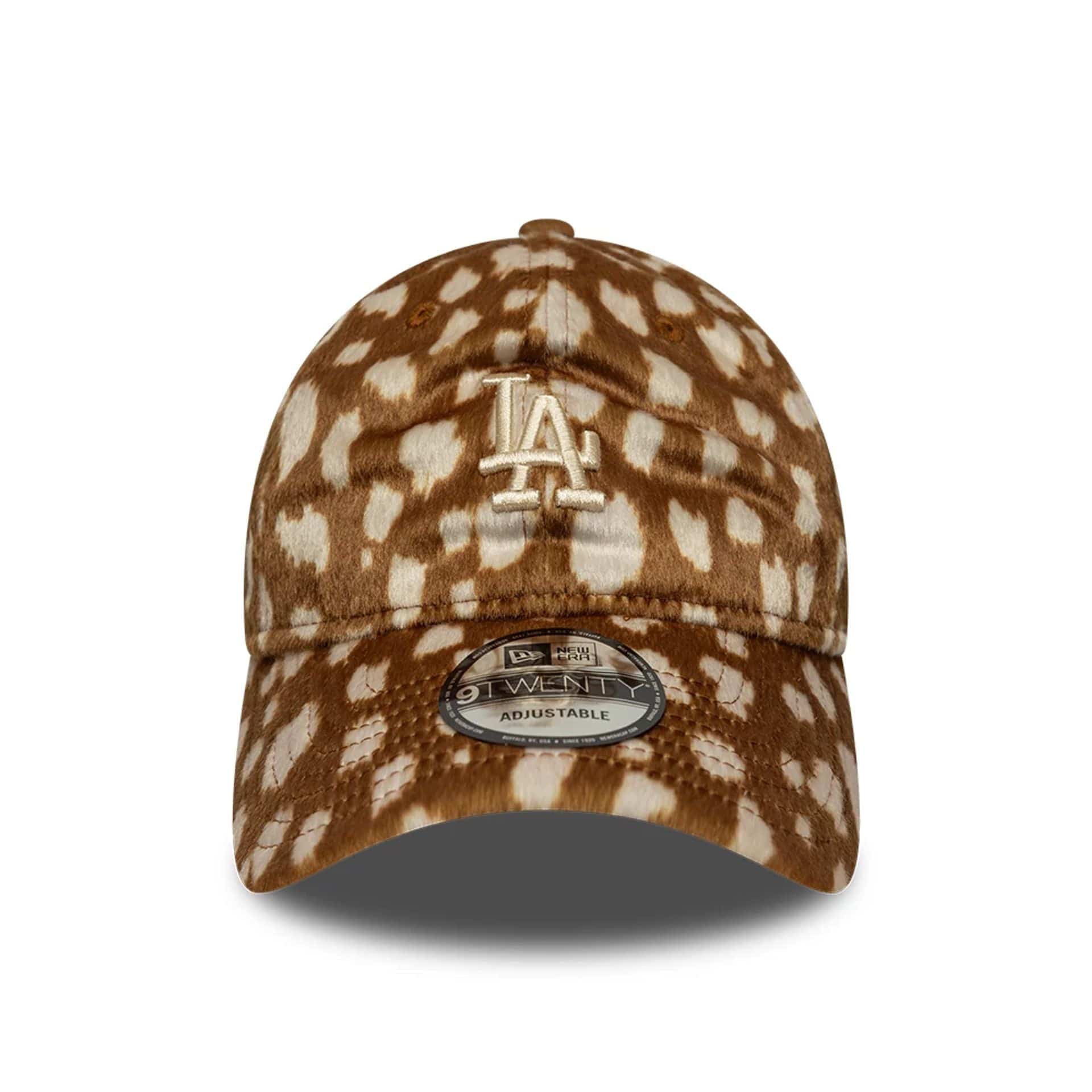 This is a LA Dodgers Animal Print Dark Beige 9TWENTY Adjustable Cap 2