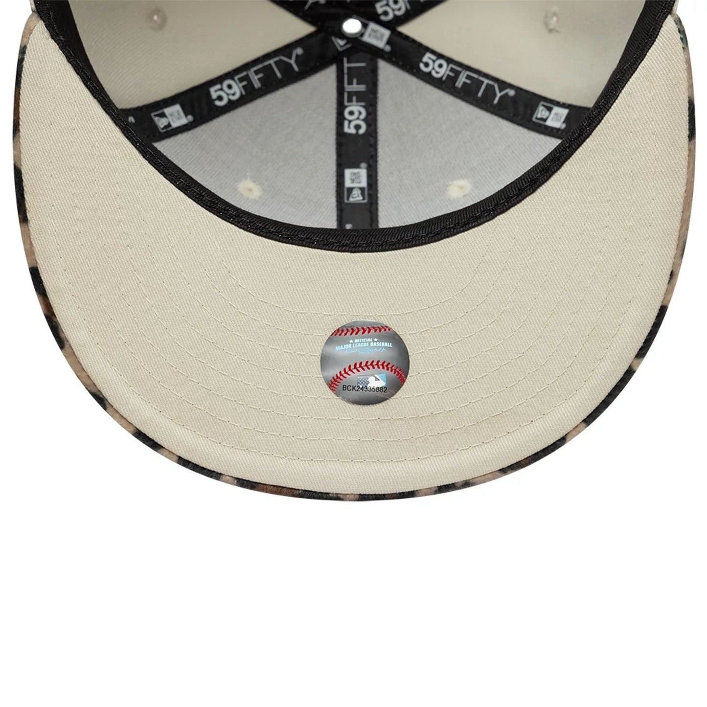 This is a New York Yankees Animal Print Leopard Beige 59FIFTY Fitted Cap 7