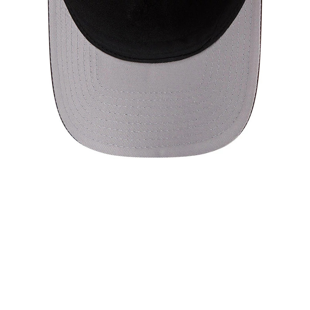 Pictured is this MLB Script San Diego Padres 9FORTY M-Crown A-Frame Adjustable cap in dark brown. 2
