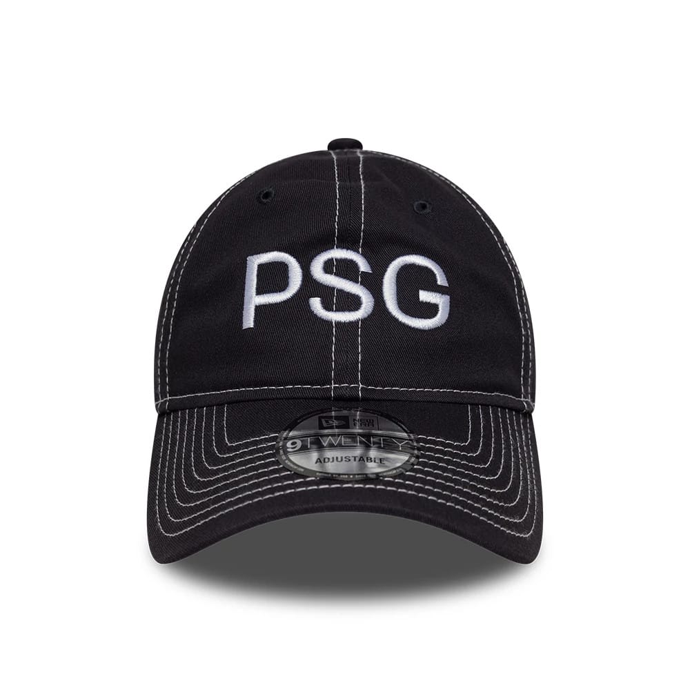 Pictured is this Pop Stitch Paris Saint Germain 9TWENTY cap in navy. 2