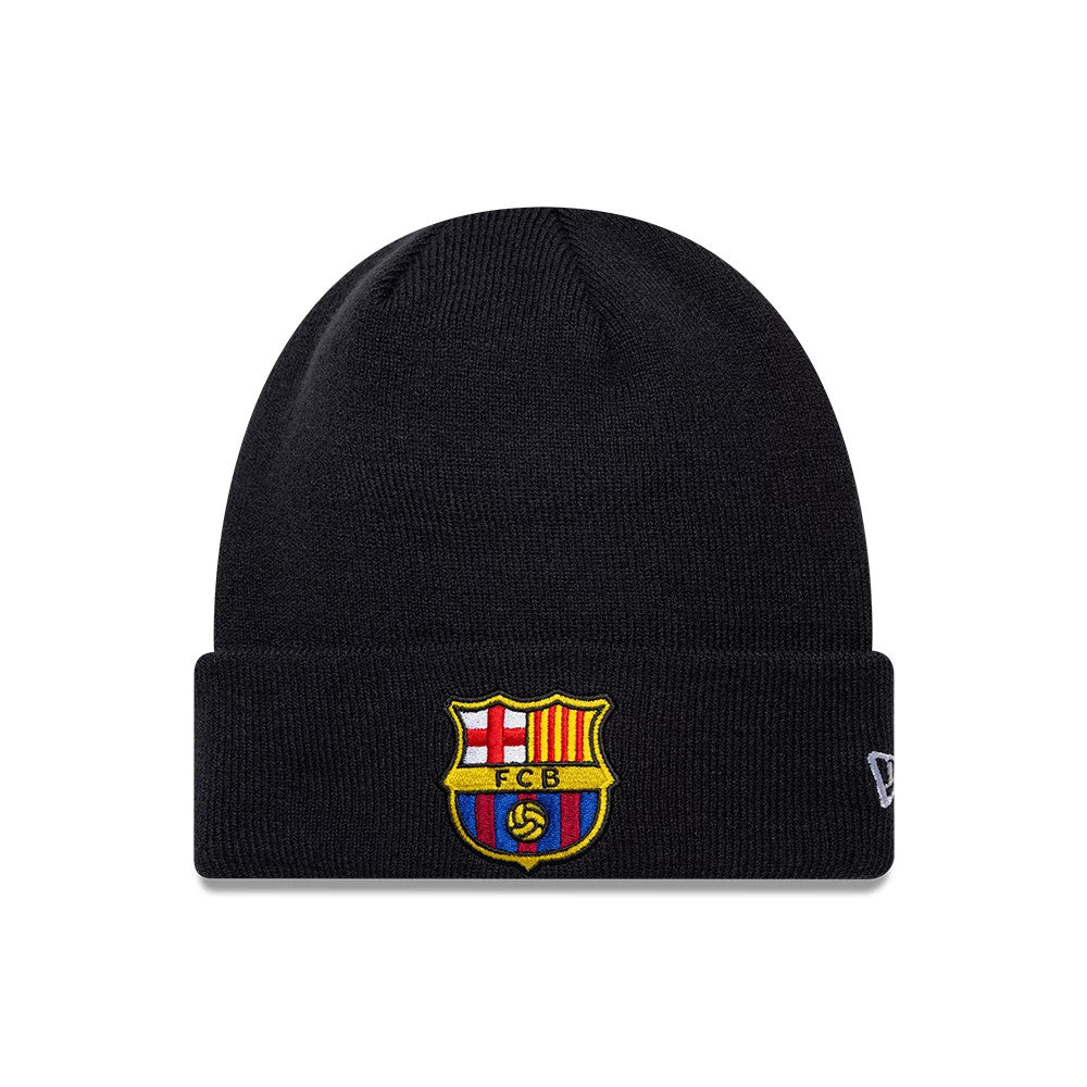 This is a FC Barcelona Core Navy Cuff knit Beanie Hat 1