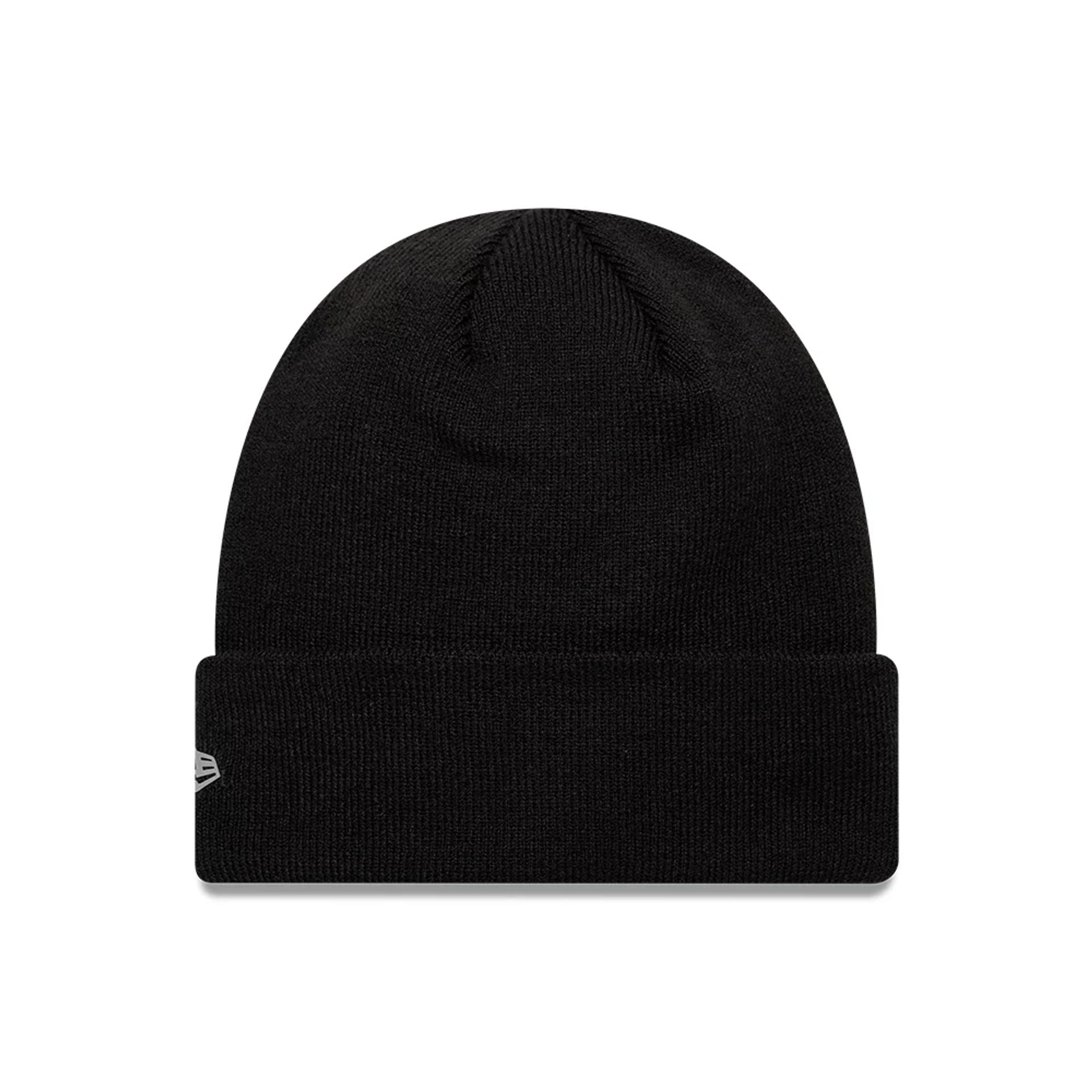 This is a FC Barcelona Reflective Black Cuff knit Beanie Hat 2