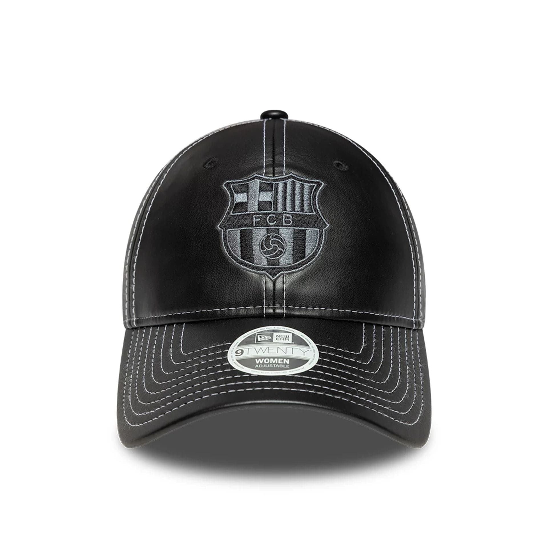 This is a FC Barcelona Womens PU Black 9TWENTY Adjustable Cap 2