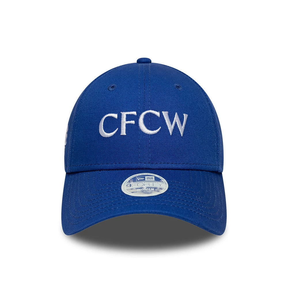 Pictured is this Womens Core Chelsea FC 9FORTY cap in blue. 2