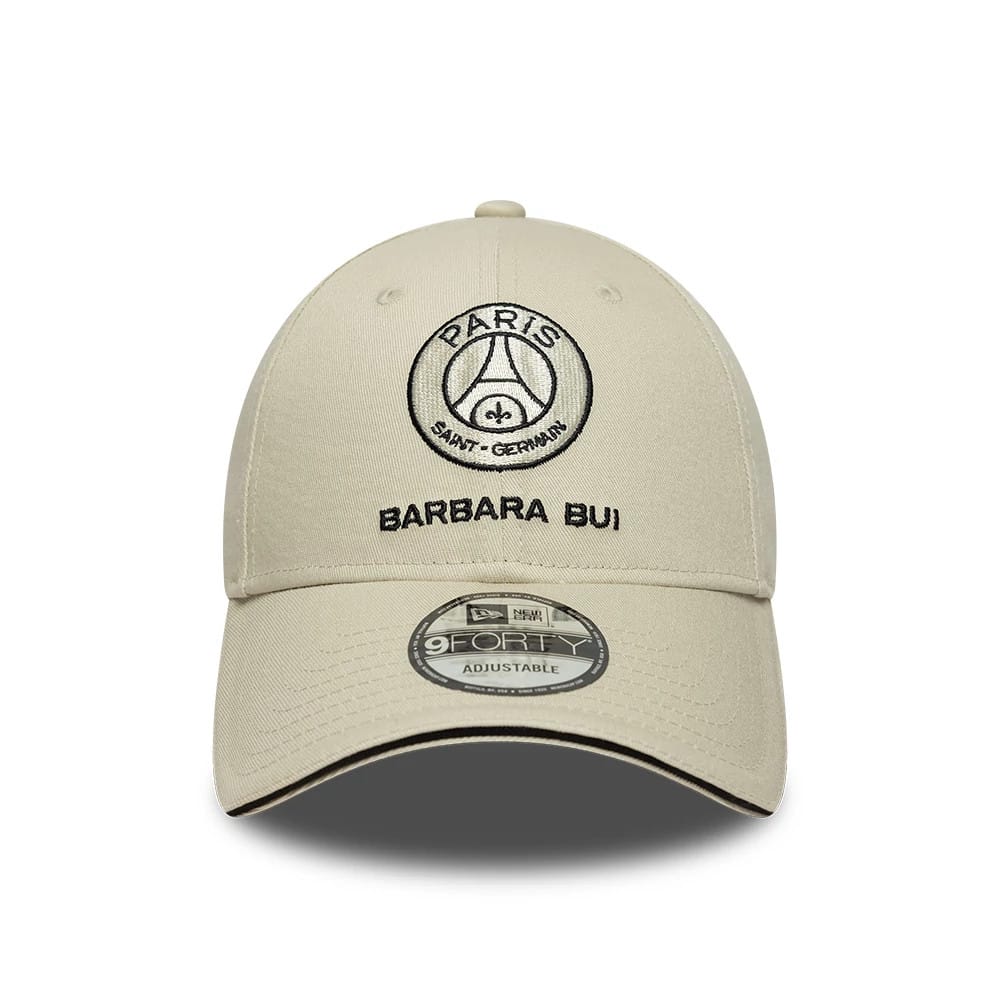 This is a Barbara Bui x Paris Saint-Germain Light Beige 9FORTY Adjustable Cap 3