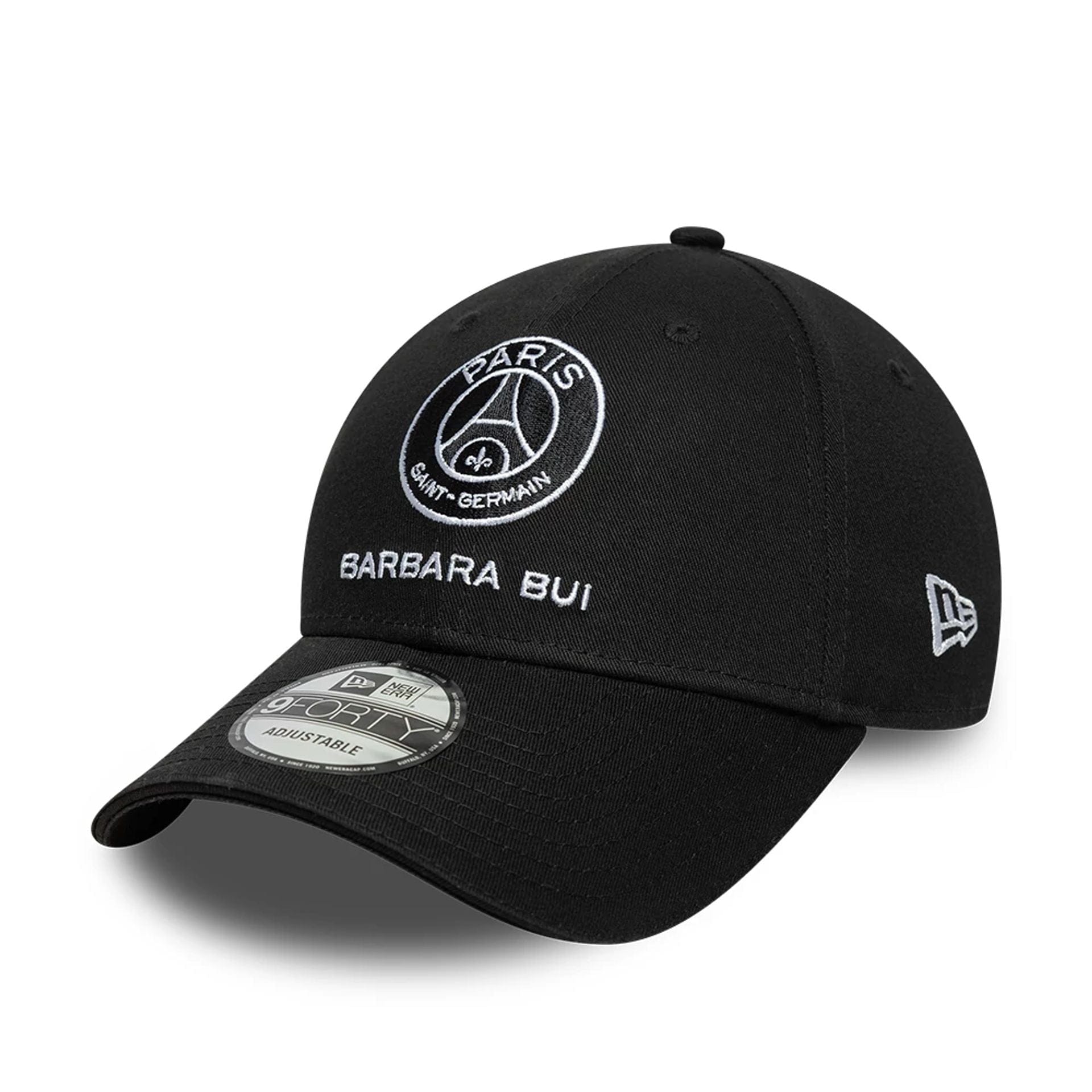 This is a Barbara Bui x Paris Saint Germain Black 9FORTY Adjustable Cap 1