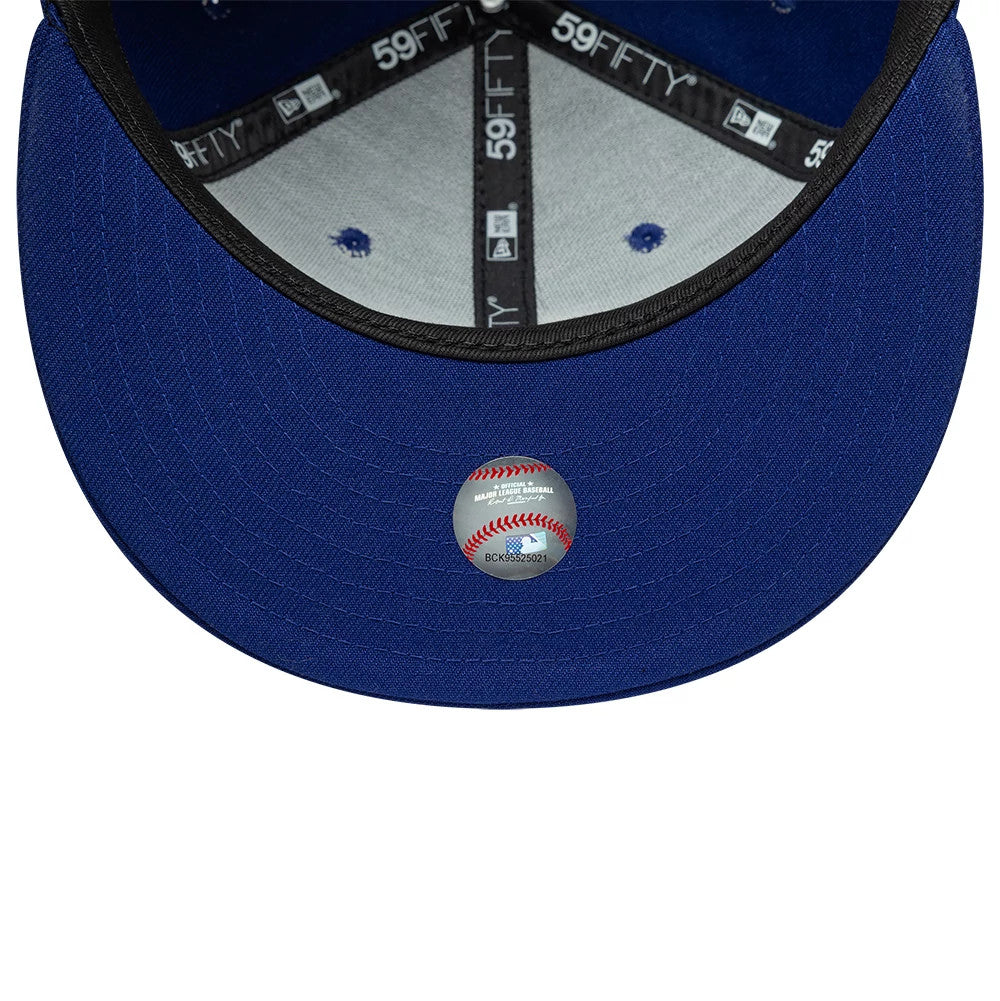 Pictured is this MLB Faux Pearl Icon LA Dodgers 59FIFTY Fitted cap in dark blue. 7