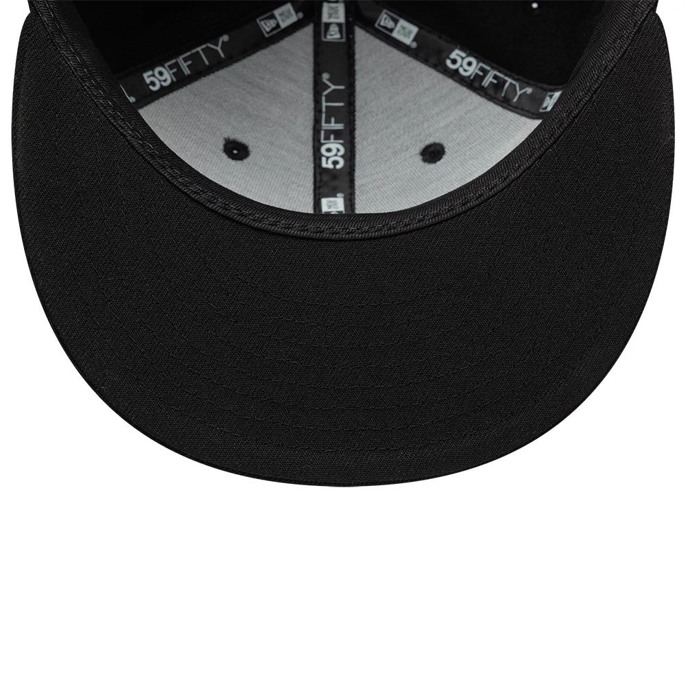 Pictured is this New Era Script 59FIFTY Fitted cap in black. 7