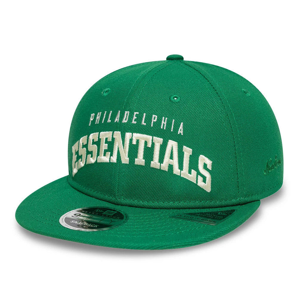 This is a Philadelphia Eagles Fear Of God x NFL Green Retro Crown 9FIFTY Adjustable Cap 1