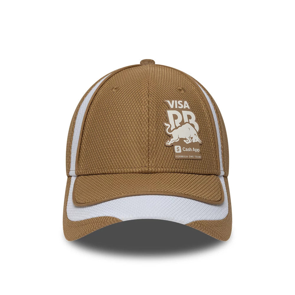Pictured is this Visa Cash App Racing Bulls F1 Race Special 9FORTY Adjustable cap in dark beige. 2