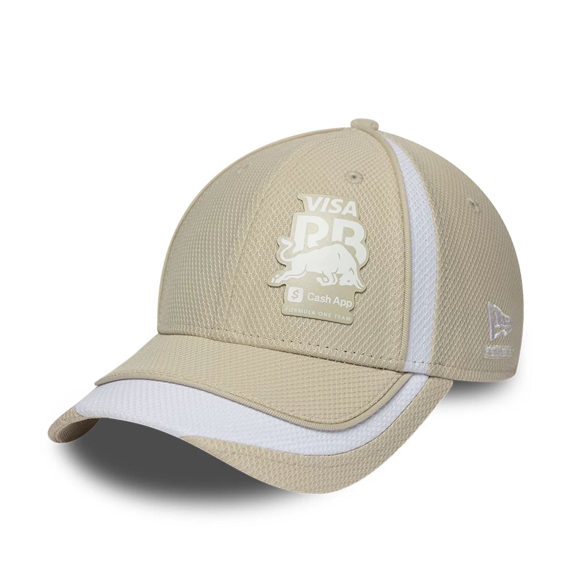 Pictured is this Visa Cash App Racing Bulls F1 Race Special 9FORTY Adjustable cap in light beige. 1