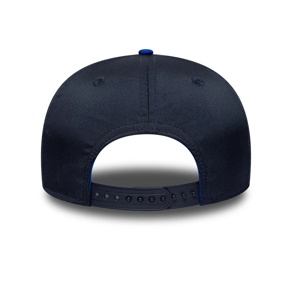 Pictured is this Youth Replica Max Verstappen Red Bull Racing 9SEVENTY Stretch Snap Adjustable cap in dark blue. 4